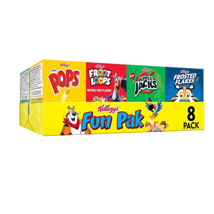Amazon.co.jp: Kellogg's Fun Pack Breakfast Cereal 28gx4